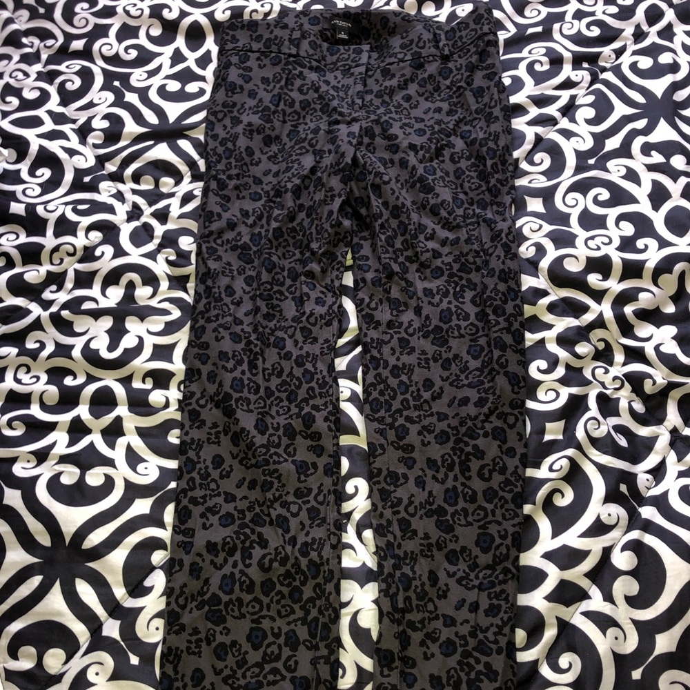 Blue and Grey leopard print pants